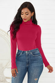 Turtleneck Long Sleeve Bodysuit Trendsi