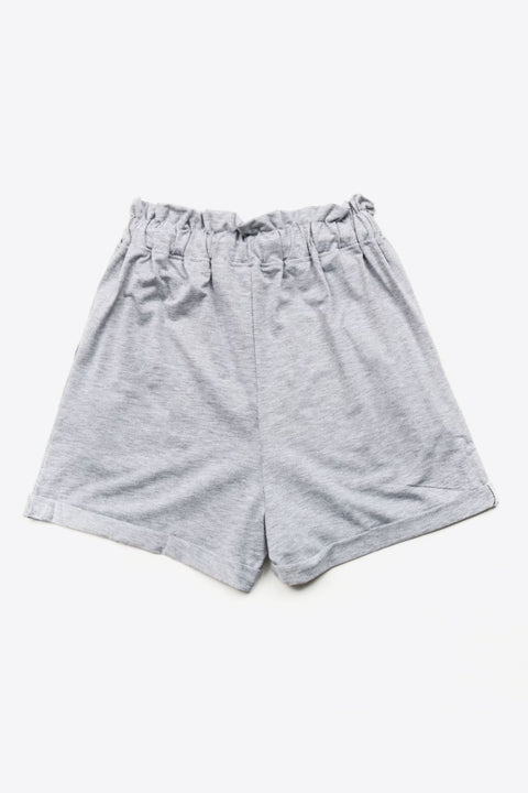 Buttoned Drawstring Waist Cuffed Shorts Trendsi