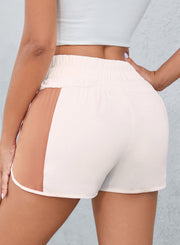 Color Block Wide Waistband Shorts Trendsi