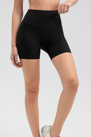 Wide Waistband Slim Fit Sports Shorts Trendsi