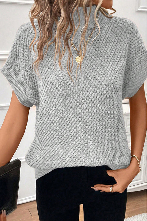 Turtleneck Short Sleeve Sweater