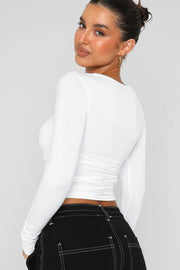 Round Neck Long-Sleeve Top Trendsi