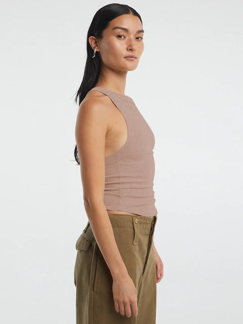 Halter Neck Ribbed Cropped Top Trendsi