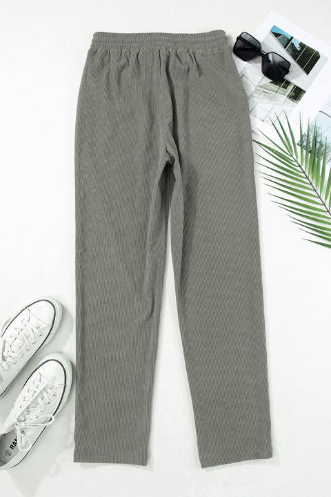 Drawstring Straight Pants with Pockets Trendsi