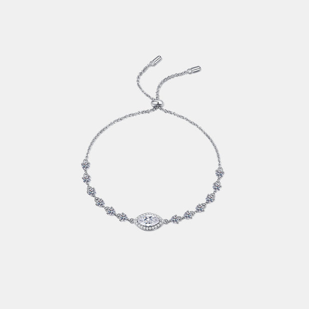 1 Carat Moissanite 925 Sterling Silver Bracelet - Chic Boutique