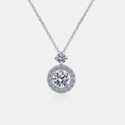 1 Carat Moissanite 925 Sterling Silver Necklace - Chic Boutique