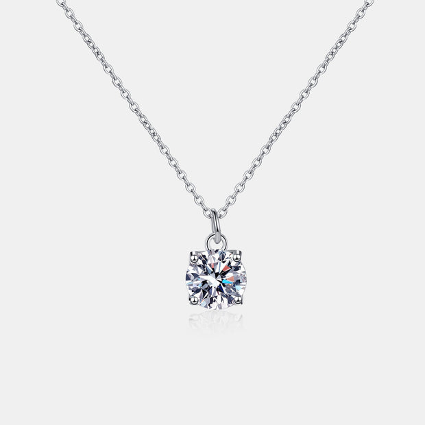 1 Carat Moissanite 925 Sterling Silver Necklace - Chic Boutique