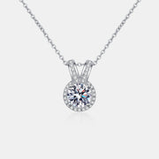 1 Carat Moissanite Rabbit Ears Shape Pendant Necklace - Chic Boutique