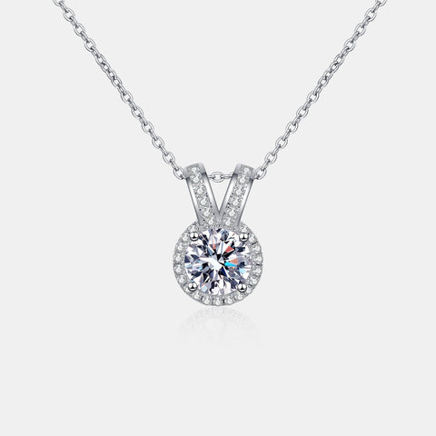 1 Carat Moissanite Rabbit Ears Shape Pendant Necklace - Chic Boutique