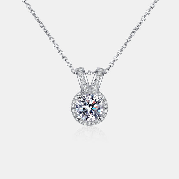 1 Carat Moissanite Rabbit Ears Shape Pendant Necklace - Chic Boutique