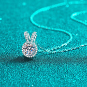 1 Carat Moissanite Rabbit Ears Shape Pendant Necklace - Chic Boutique