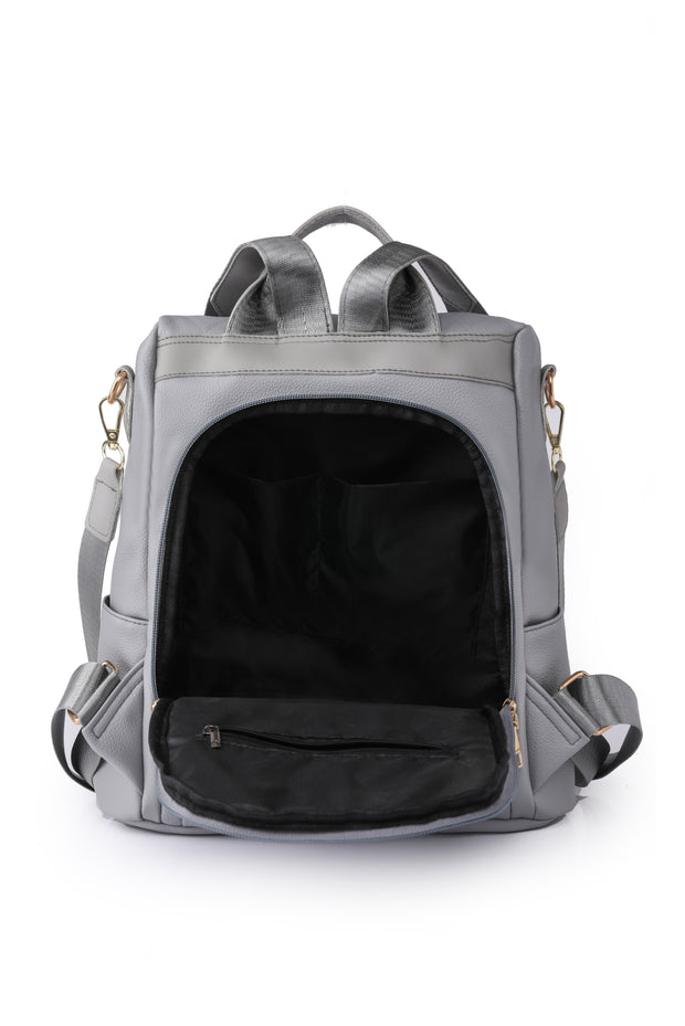 Pum-Pum Zipper Backpack Trendsi