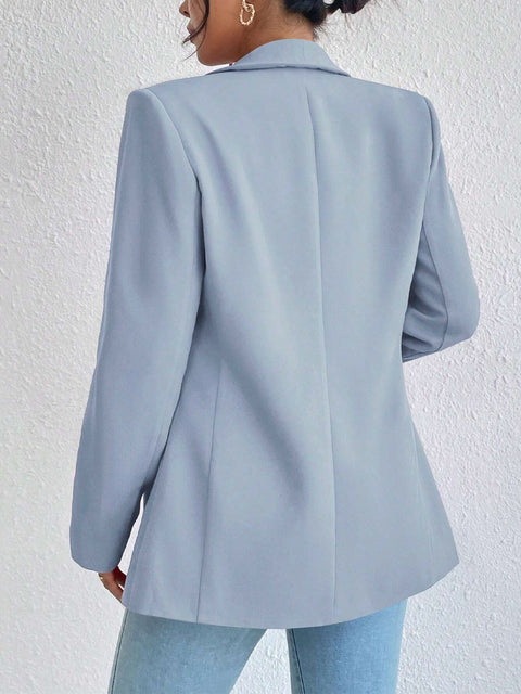 Shawl Collar Long Sleeve Blazer Trendsi