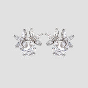 Zircon 925 Sterling Silver Flower Stud Earrings Trendsi