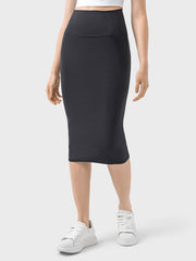 Slit Wrap Active Skirt Trendsi