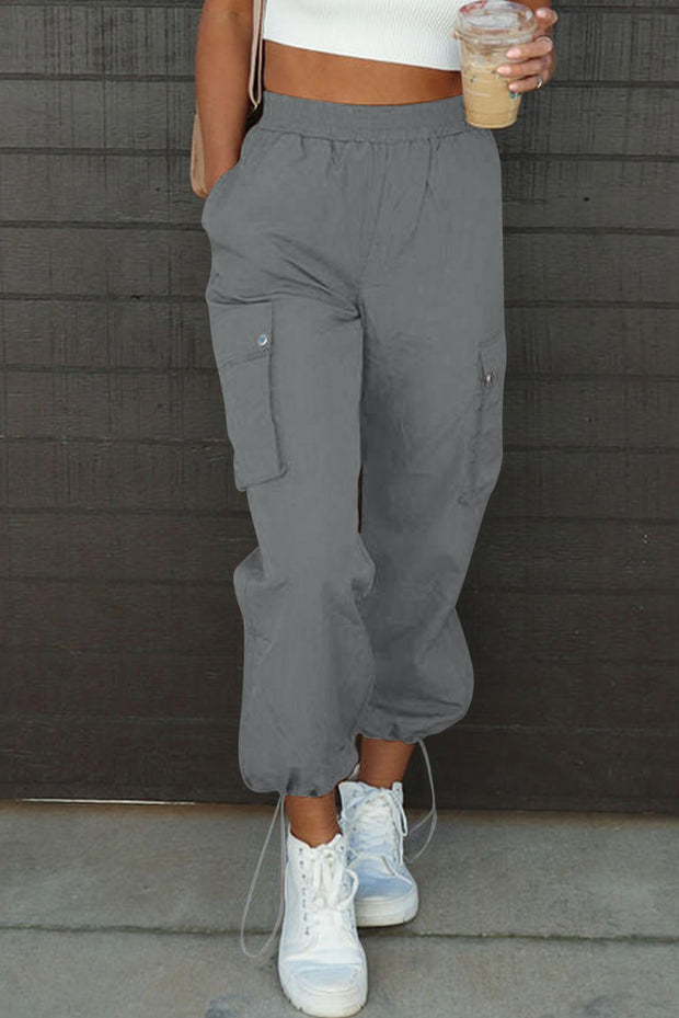 Drawstring Elastic Waist Pants with Pockets Trendsi