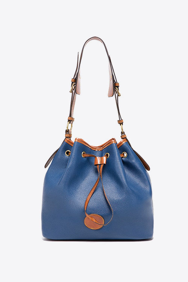 PU Drawstring Bucket Bag