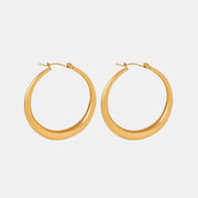 18K Gold - Plated Hoop Earrings - Chic Boutique