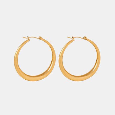 18K Gold - Plated Hoop Earrings - Chic Boutique