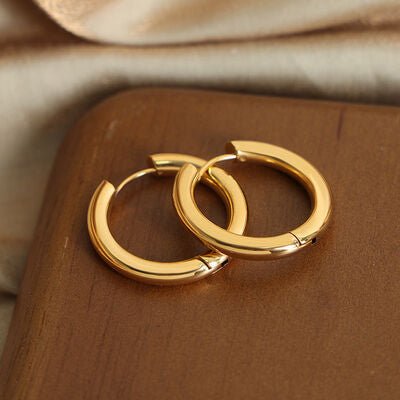 18K Gold - Plated Huggie Earrings - Chic Boutique