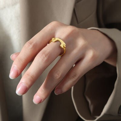 18K Gold - Plated Irregular Open Ring - Chic Boutique