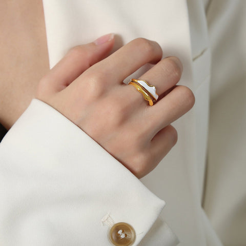 18K Gold - Plated Open Ring - Chic Boutique