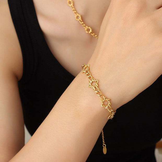 18K Gold - Plated Titanium Steel Bracelet - Chic Boutique