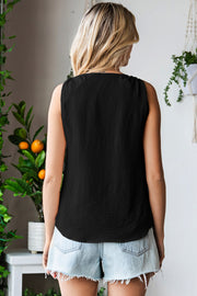 Knot Detail V-Neck Tank Trendsi