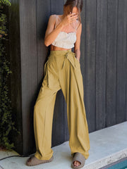 Tied High Waist Wide Leg Pants Trendsi