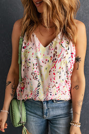 Printed V-Neck Tank