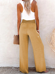 Full Size Decorative Button High Waist Pants Trendsi