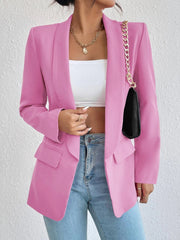 Shawl Collar Long Sleeve Blazer Trendsi