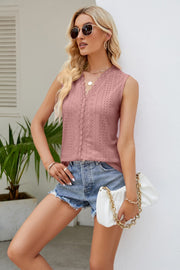 Spliced Lace V-Neck Tank Trendsi