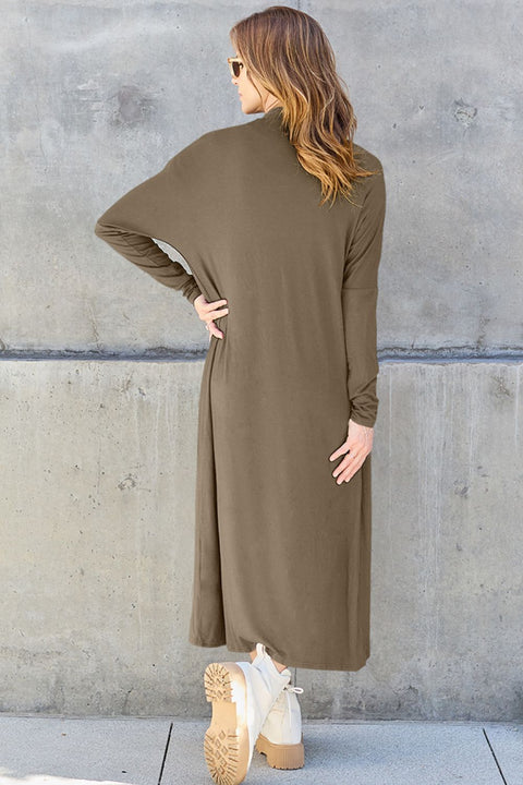 Basic Bae Full Size Open Front Long Sleeve Sweater Cover Up