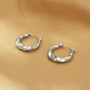 Stainless Steel Huggie Earrings