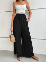 Wide Waistband Relax Fit Long Pants Trendsi