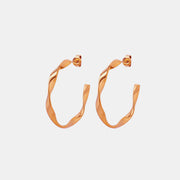 Titanium Steel C-Hoop Earrings Trendsi