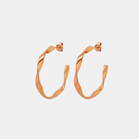 Titanium Steel C-Hoop Earrings Trendsi