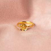 Rose Shape 18K Gold-Plated Ring Trendsi