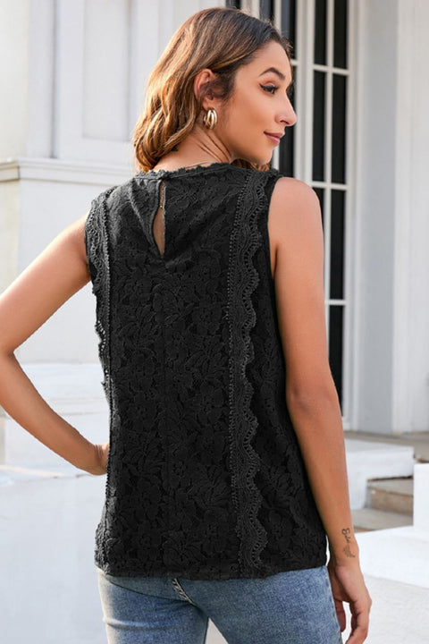 Lace V-Neck Tank Trendsi