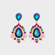 Teardrop Shape Rhinestone Alloy Dangle Earrings Trendsi