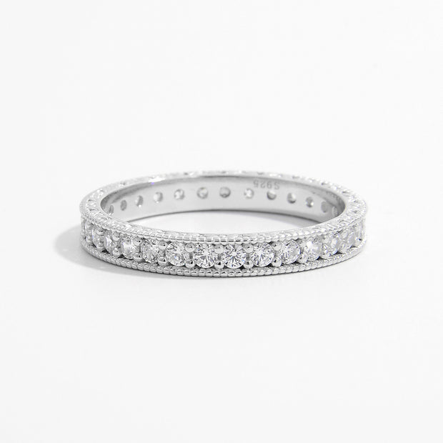 925 Sterling Silver Zircon Ring Trendsi