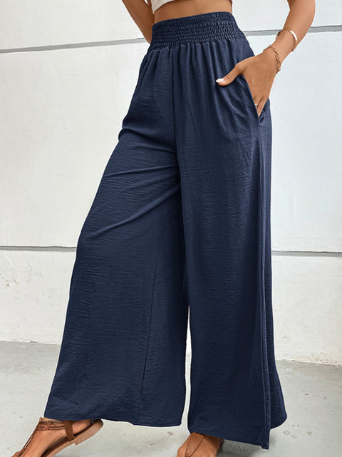 Wide Waistband Relax Fit Long Pants Trendsi