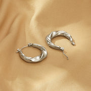 Stainless Steel Huggie Earrings