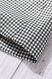 Plaid Lapel Collar Button Cuff Blazer Trendsi