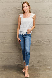 Lace Detail Square Neck Tank Top Trendsi