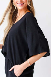 V-Neck Half Sleeve Blouse