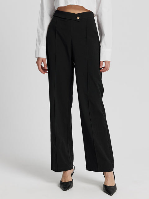 High Waist Straight Pants Trendsi