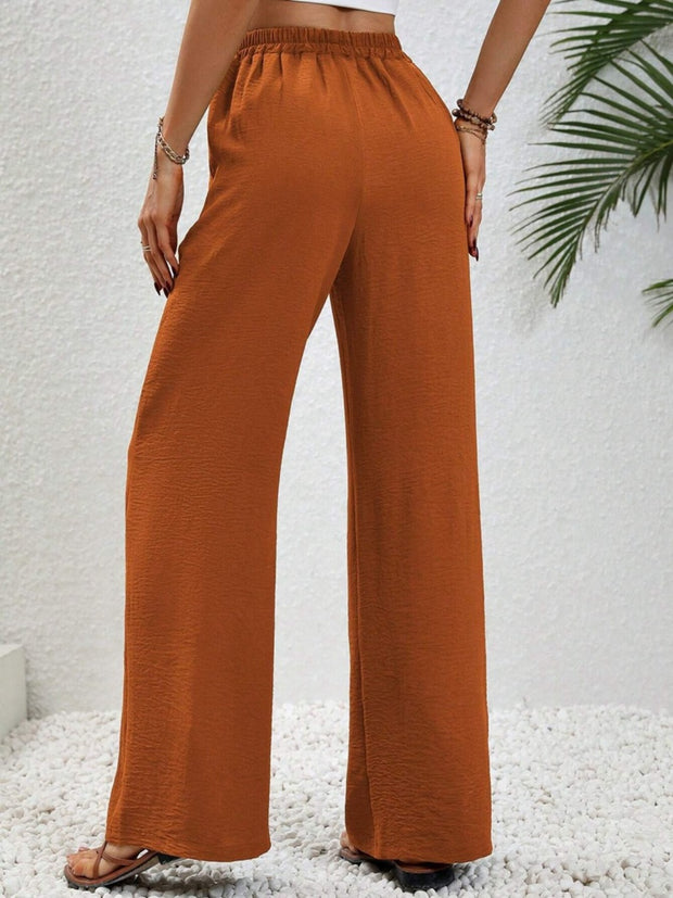 Wide Leg Drawstring Pants Trendsi