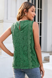 Lace V-Neck Tank Trendsi